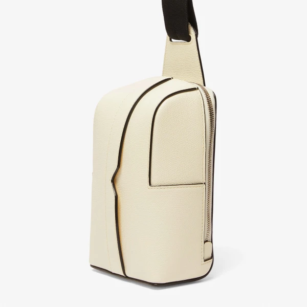 Valextra V-Line One Shoulder Mini Backpack in Pergamena White | Men Bags | Luxury Shoes 