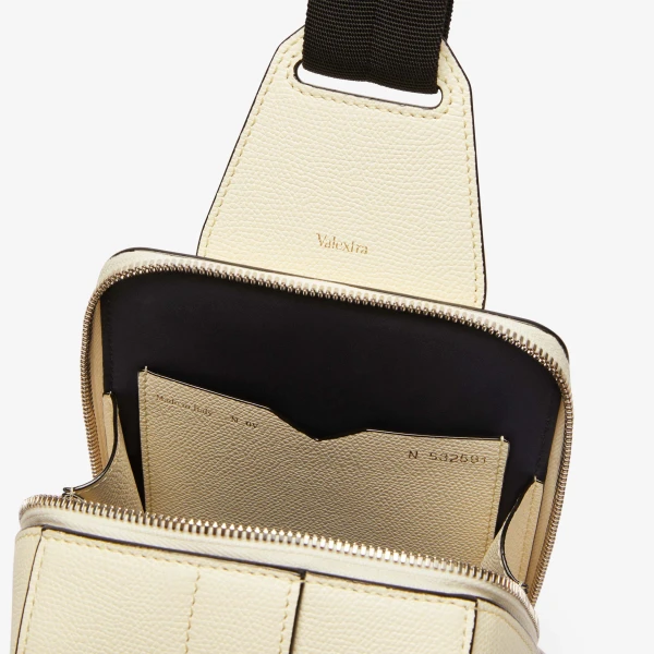 Valextra V-Line One Shoulder Mini Backpack in Pergamena White | Men Bags | Luxury Shoes 