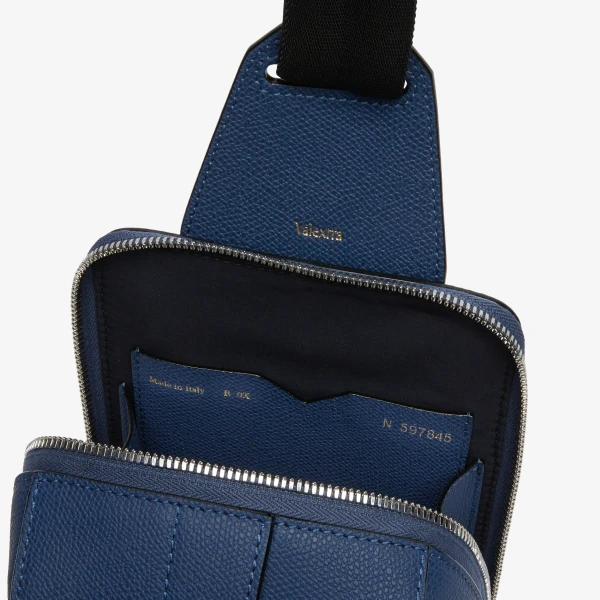 Valextra V-Line One Shoulder Mini Backpack in Sapphire Blue | Men Bags | Luxury Shoes 