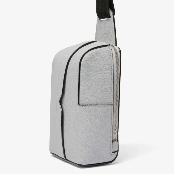Valextra V-Line One Shoulder Mini Backpack in Stone Grey | Men Bags | Luxury Shoes 