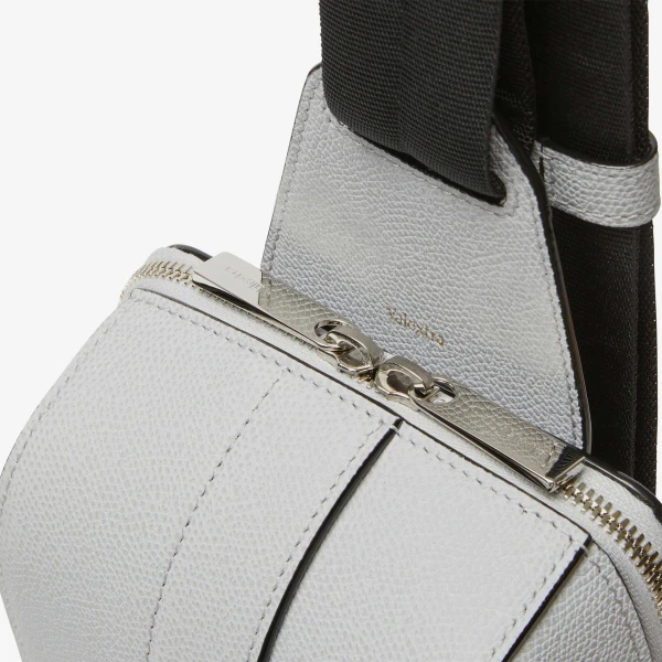 Valextra V-Line One Shoulder Mini Backpack in Stone Grey | Men Bags | Luxury Shoes 