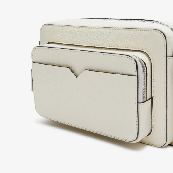 Valextra V-Line Reporter Bag in Pergamena White | Men Bags | Luxury Shoes 