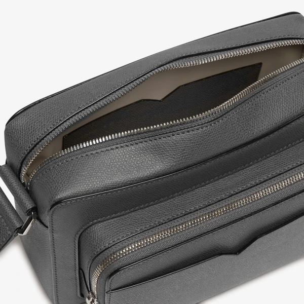 Valextra V-Line Reporter Bag in Smokey Grey | Men Bags | Luxury Shoes 