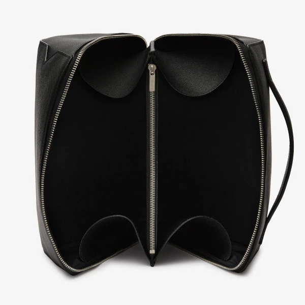 Valextra V-Line Wash Bag in Black | Cases | Luxury Shoes 