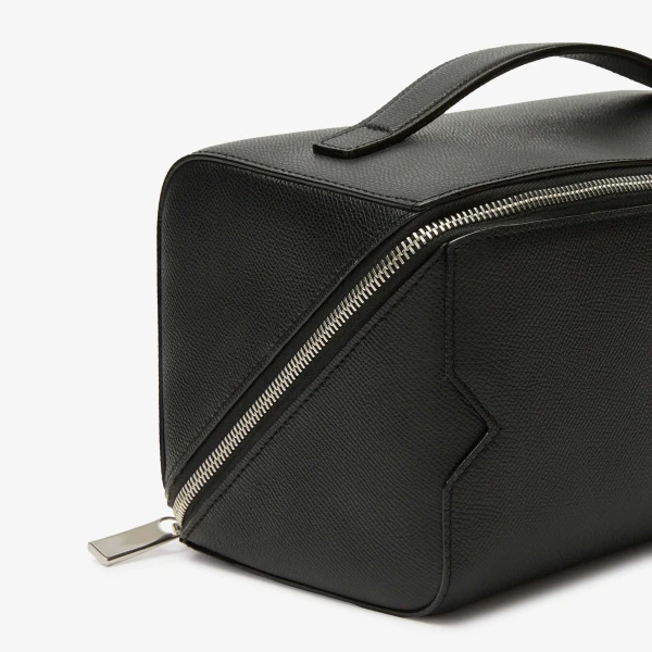 Valextra V-Line Wash Bag in Black | Cases | Luxury Shoes 