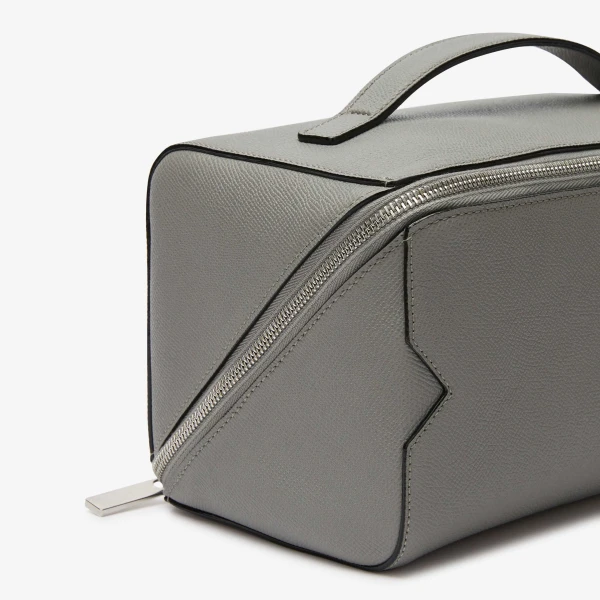 Valextra V-Line Wash Bag in Cement Grey | Cases | Luxury Shoes 