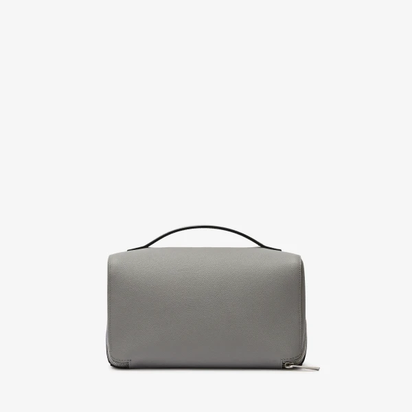 Valextra V-Line Wash Bag in Cement Grey | Cases | Luxury Shoes 