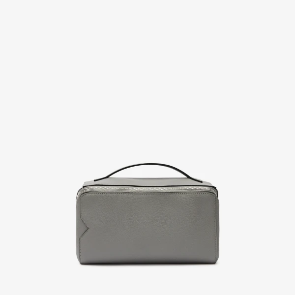 Valextra V-Line Wash Bag in Cement Grey | Cases | Luxury Shoes 