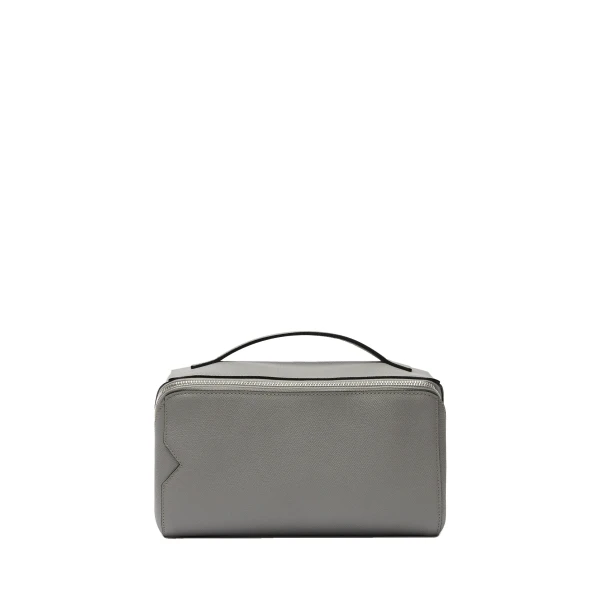 Valextra V-Line Wash Bag in Cement Grey | Cases | Luxury Shoes 