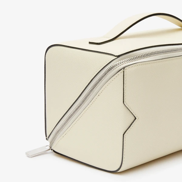 Valextra V-Line Wash Bag in Pergamena White | Cases | Luxury Shoes 