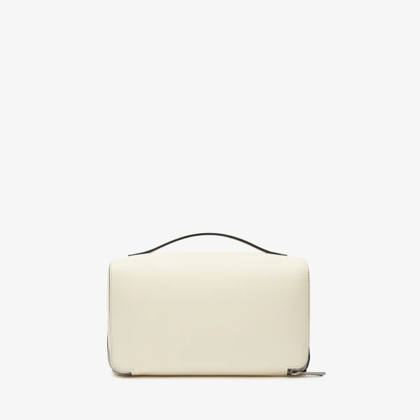 Valextra V-Line Wash Bag in Pergamena White | Cases | Luxury Shoes 
