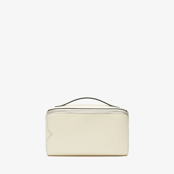 Valextra V-Line Wash Bag in Pergamena White | Cases | Luxury Shoes 