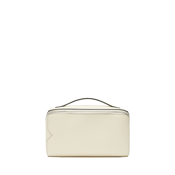 Valextra V-Line Wash Bag in Pergamena White | Cases | Luxury Shoes 