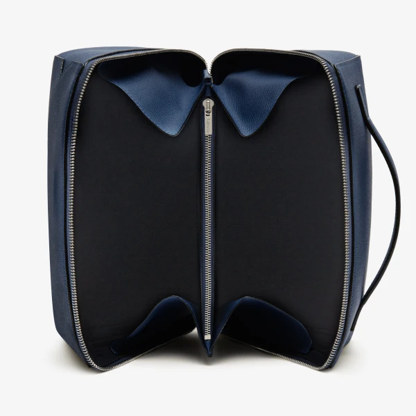 Valextra V-Line Wash Bag in Sapphire Blue | Cases | Luxury Shoes 
