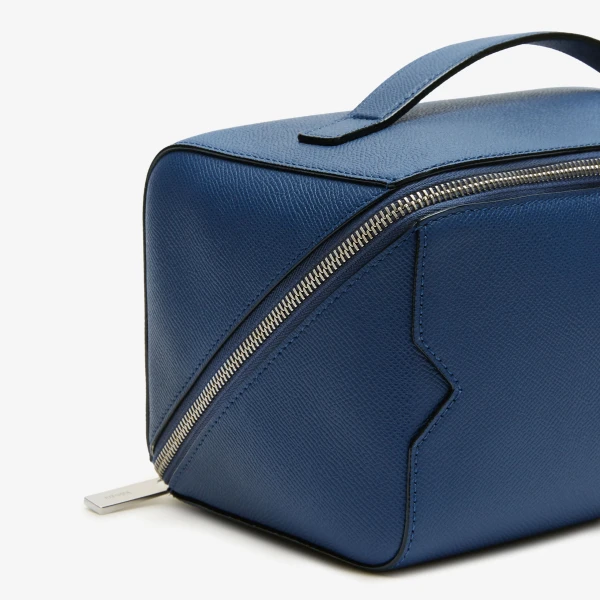 Valextra V-Line Wash Bag in Sapphire Blue | Cases | Luxury Shoes 