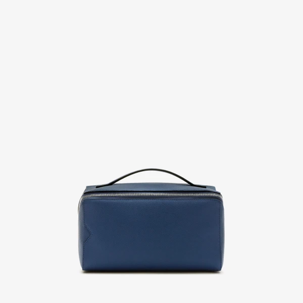Valextra V-Line Wash Bag in Sapphire Blue | Cases | Luxury Shoes 