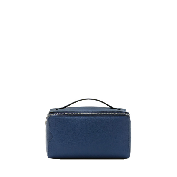 Valextra V-Line Wash Bag in Sapphire Blue | Cases | Luxury Shoes 