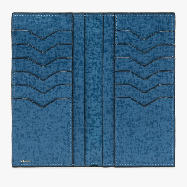 Valextra Vertical Wallet 12CC in Cobalt Blue | Cases | Luxury Shoes 