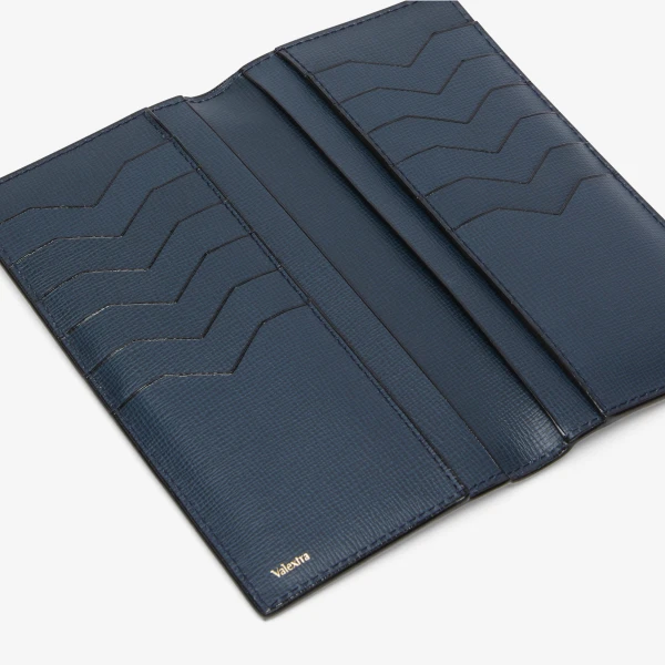 Valextra Vertical Wallet 12CC in Dark Blue | Cases | Luxury Shoes 