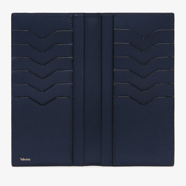 Valextra Vertical Wallet 12CC in Dark Blue | Cases | Luxury Shoes 