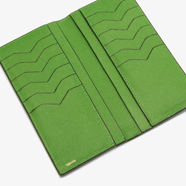 Valextra Vertical Wallet 12CC in Grass Green | Cases | Luxury Shoes 