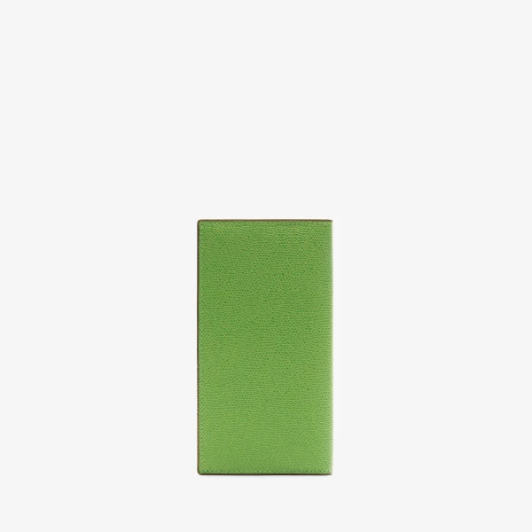 Valextra Vertical Wallet 12CC in Grass Green | Cases | Luxury Shoes 