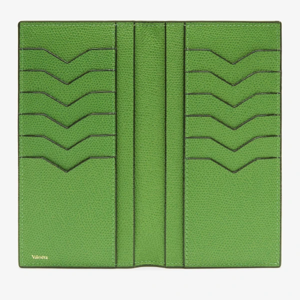 Valextra Vertical Wallet 12CC in Grass Green | Cases | Luxury Shoes 