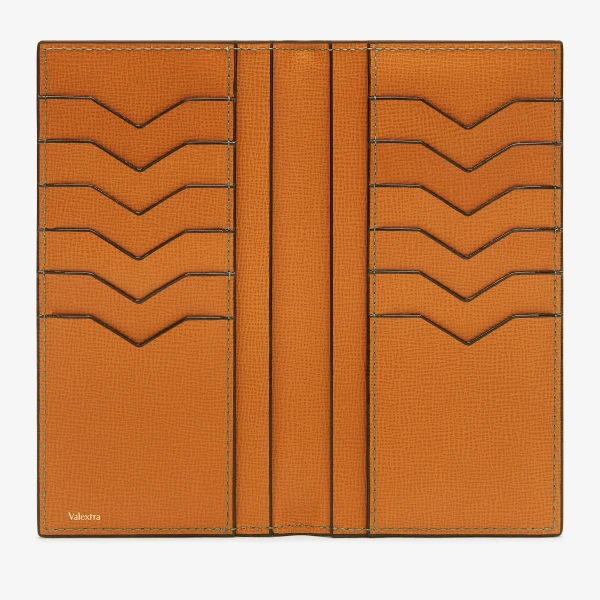 Valextra Vertical Wallet 12CC in Havana Brown | Cases | Luxury Shoes 