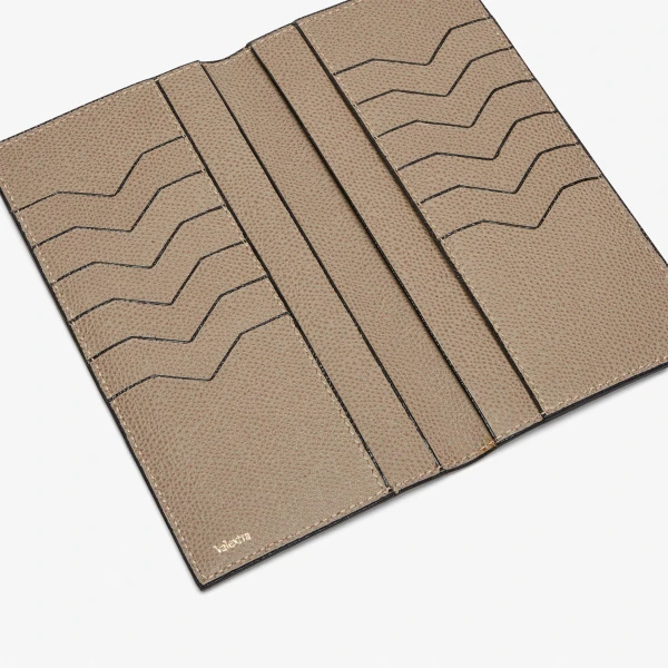 Valextra Vertical Wallet 12CC in Oyster Brown | Cases | Luxury Shoes 