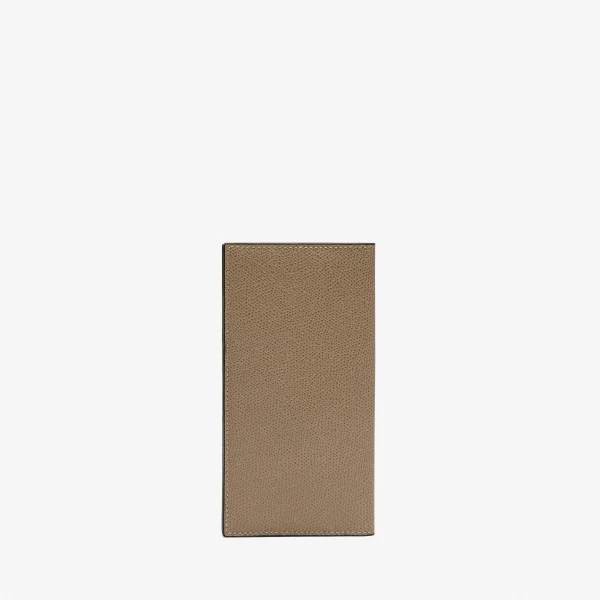 Valextra Vertical Wallet 12CC in Oyster Brown | Cases | Luxury Shoes 