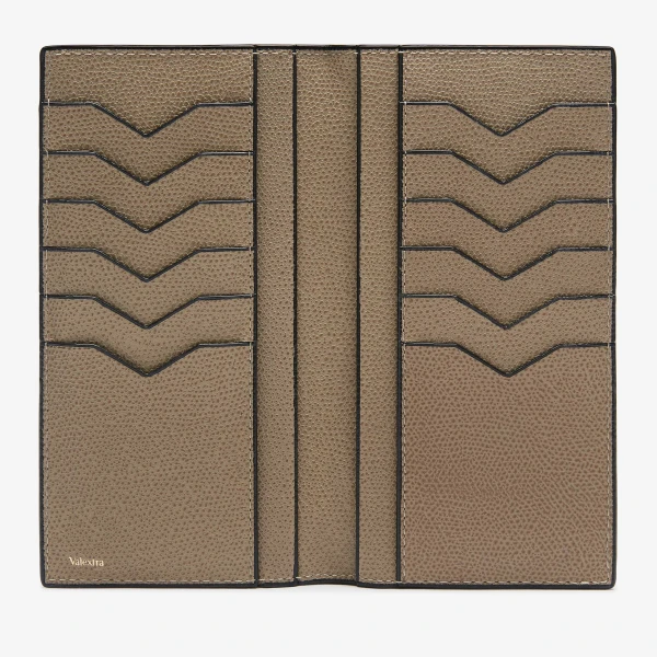 Valextra Vertical Wallet 12CC in Oyster Brown | Cases | Luxury Shoes 
