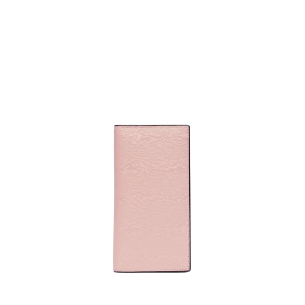 Valextra Vertical Wallet 12CC in Peony Pink | Wallets & Purses | Luxury Shoes 
