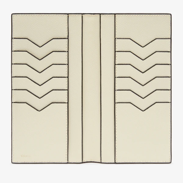 Valextra Vertical Wallet 12CC in Pergamena White, Millepunte | Cases | Luxury Shoes 