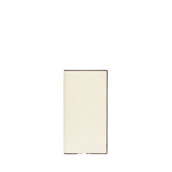Valextra Vertical Wallet 12CC in Pergamena White, Millepunte | Cases | Luxury Shoes 
