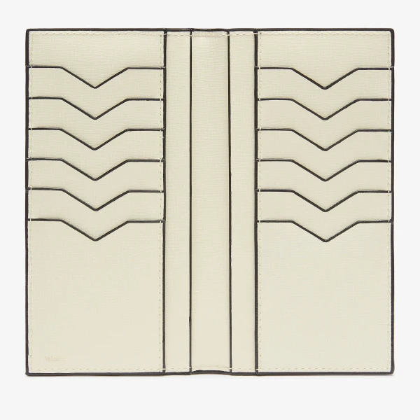 Valextra Vertical Wallet 12CC in Pergamena White, Pave | Cases | Luxury Shoes 