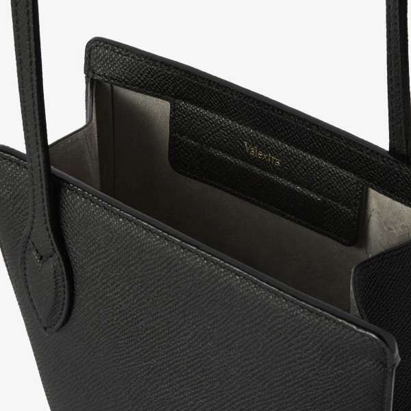 Valextra Vivi Crossbody Phone Bag in Black | Shoulder & Crossbody Bags | Luxury Shoes 