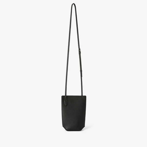 Valextra Vivi Crossbody Phone Bag in Black | Shoulder & Crossbody Bags | Luxury Shoes 