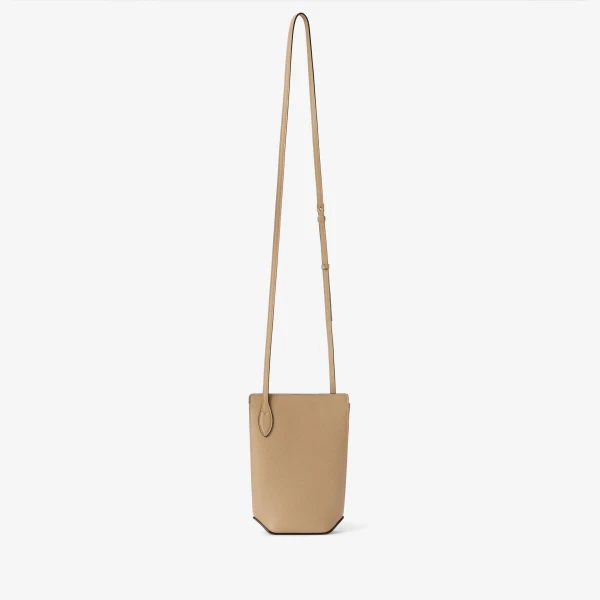 Valextra Vivi Crossbody Phone Bag in Cashmere Beige | Shoulder & Crossbody Bags | Luxury Shoes 