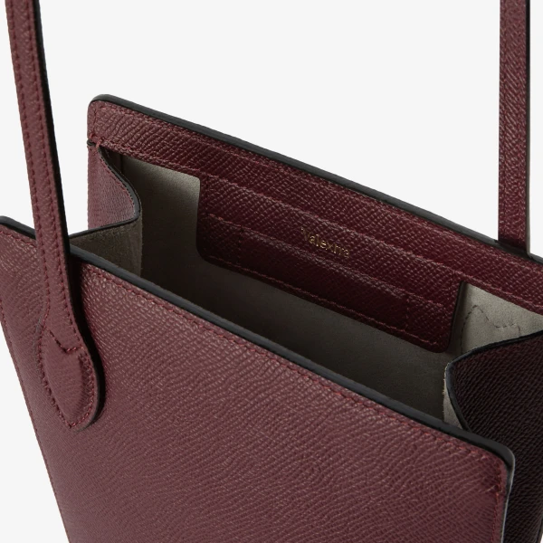 Valextra Vivi Crossbody Phone Bag in Claret Red | Shoulder & Crossbody Bags | Luxury Shoes 