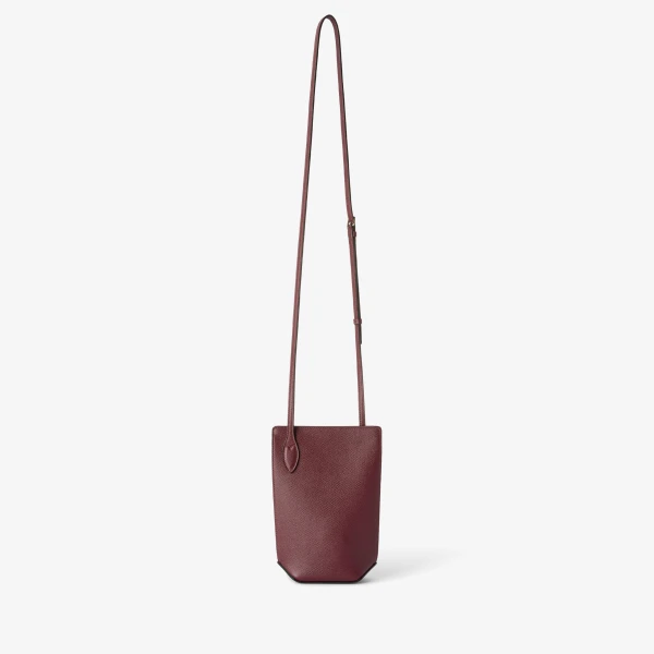 Valextra Vivi Crossbody Phone Bag in Claret Red | Shoulder & Crossbody Bags | Luxury Shoes 