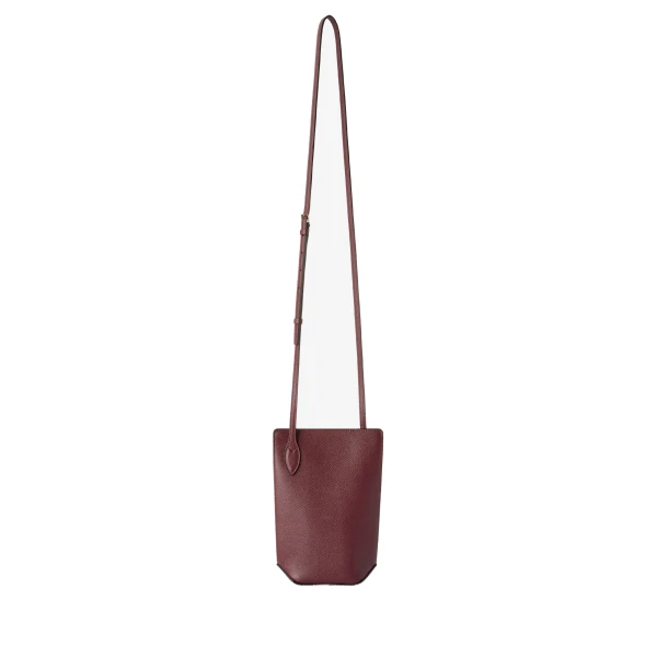 Valextra Vivi Crossbody Phone Bag in Claret Red | Shoulder & Crossbody Bags | Luxury Shoes 