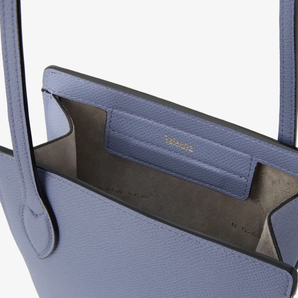 Valextra Vivi Crossbody Phone Bag in Hydrangea Blue | Shoulder & Crossbody Bags | Luxury Shoes 