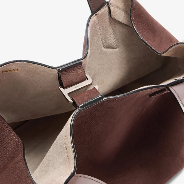 Valextra Vivi Gio Senso Two Handles Bag in Chocolate Brown | Totes & Top-Handle Bags | Luxury Shoes 