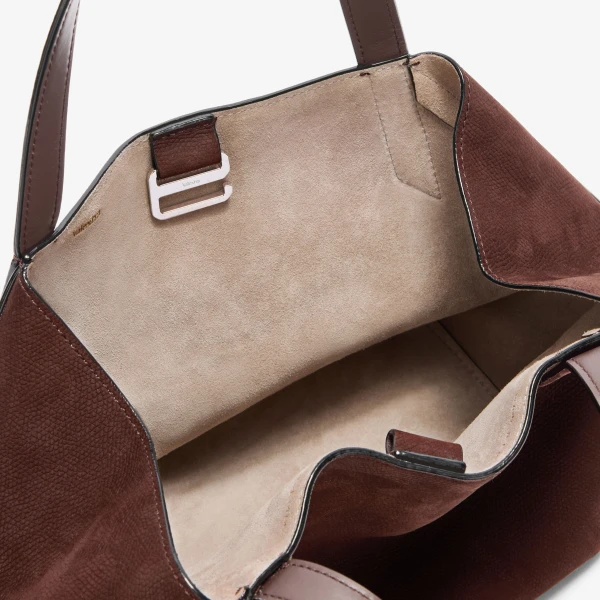 Valextra Vivi Gio Senso Two Handles Bag in Chocolate Brown | Totes & Top-Handle Bags | Luxury Shoes 