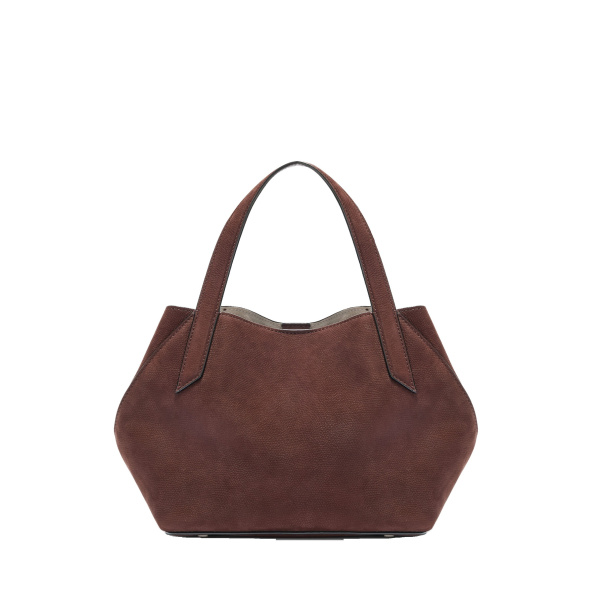 Valextra Vivi Gio Senso Two Handles Bag in Chocolate Brown | Totes & Top-Handle Bags | Luxury Shoes 
