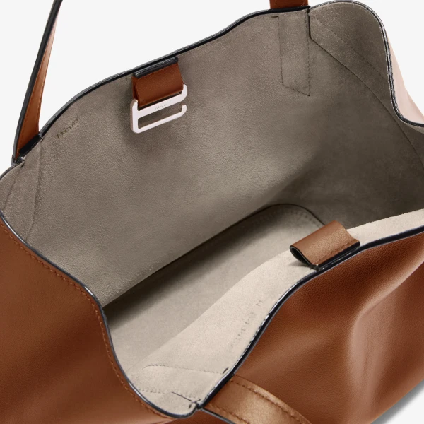 Valextra Vivi Gio Sublime Two Handles Bag in Chocolate Brown | Totes & Top-Handle Bags | Luxury Shoes 