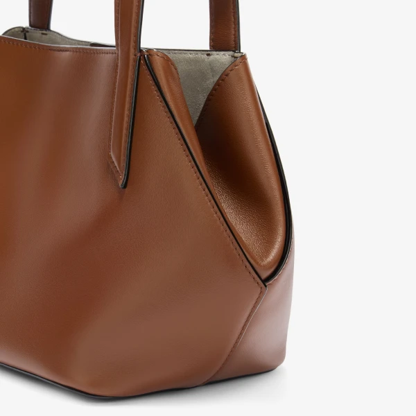 Valextra Vivi Gio Sublime Two Handles Bag in Chocolate Brown | Totes & Top-Handle Bags | Luxury Shoes 