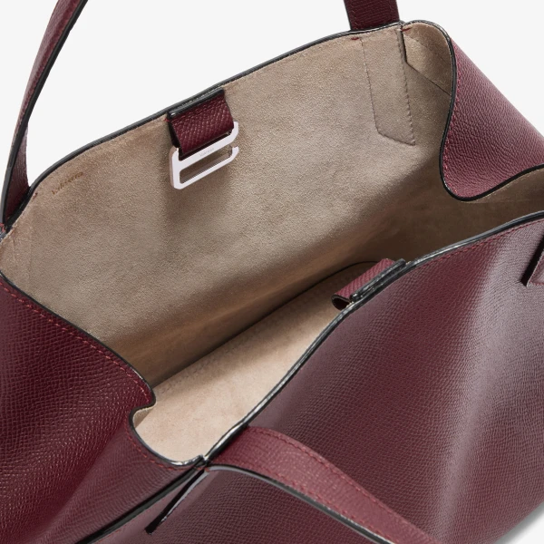 Valextra Vivi Gio Two Handles Bag in Claret Red | Totes & Top-Handle Bags | Luxury Shoes 