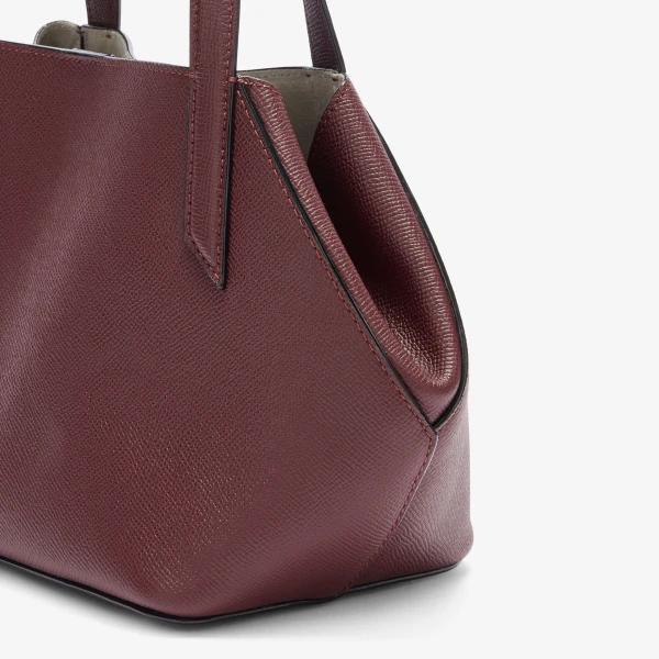 Valextra Vivi Gio Two Handles Bag in Claret Red | Totes & Top-Handle Bags | Luxury Shoes 