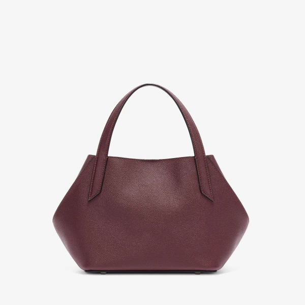 Valextra Vivi Gio Two Handles Bag in Claret Red | Totes & Top-Handle Bags | Luxury Shoes 